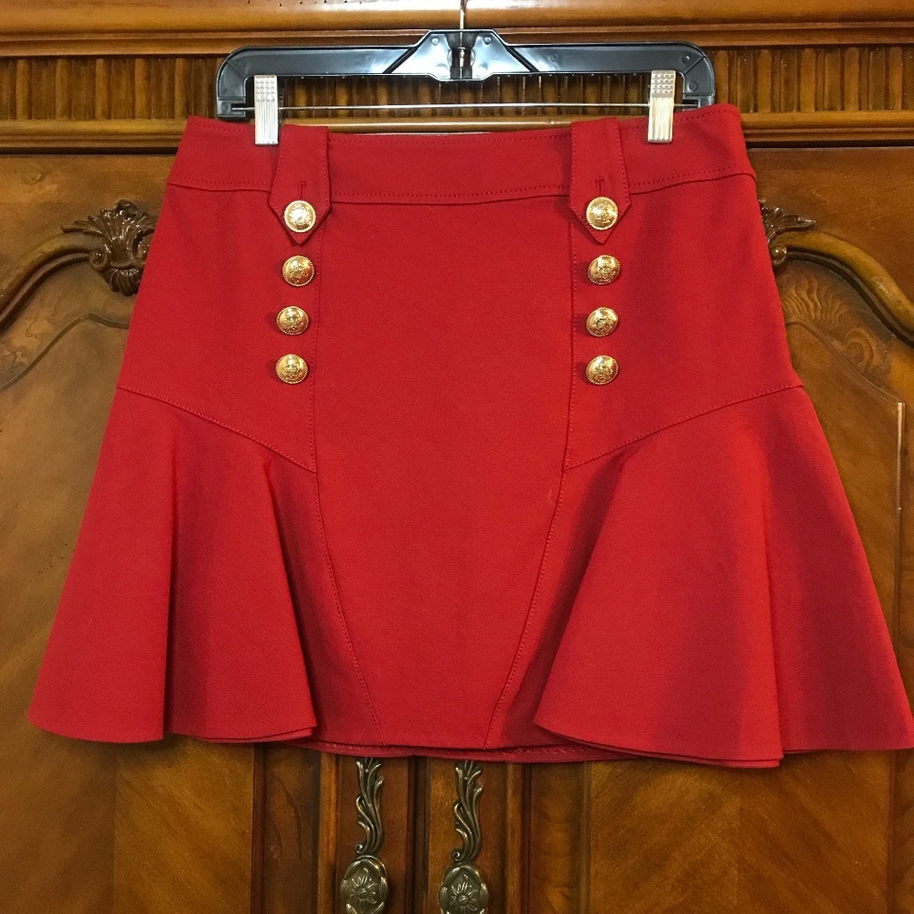 Derek Lam 10 Crosby Red Skirt NWT